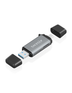AISENS Lector De Tarjetas SD, Micro SD, MMC, Rs-MMC, MMC Micro, USB-A