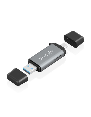 AISENS Lector De Tarjetas SD, Micro SD, MMC, Rs-MMC, MMC Micro, USB-A