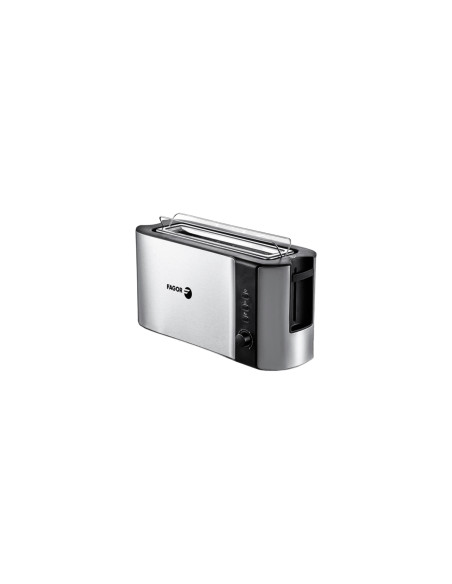 Fagor Bigtoast Steel 6 2 rebanada(s) 1000 W Negro, Acero inoxidable