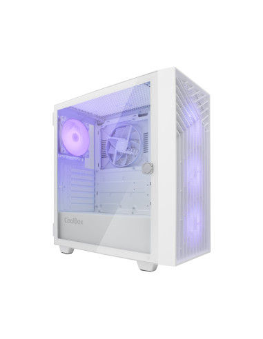 CoolBox GAMING CAJA ATX GA300 GRIDLINE ARGB WHITE USB-C 3.2 GEN1 SIN