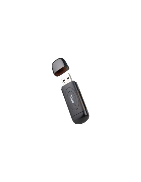 TooQ Lector de Tarjetas USB 3.0, 2 en 1, SD/TF, Negro