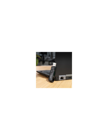 TooQ Lector de Tarjetas USB (USB-C 2.0 + USB A 3.0), SD/TF, Color