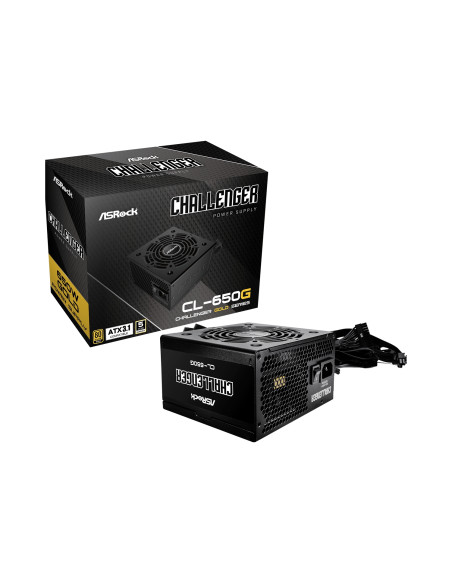 Asrock CL-650G Challenger unidad de fuente de alimentación 650 W 20+4 pin ATX ATX Negro