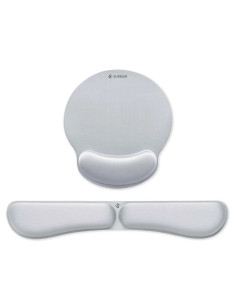 SUBBLIM Pack Ergo Memoryflex – Conjunto de alfombrilla para ratón y reposamuñecas para teclado Plata