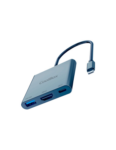 CoolBox MINIDOCK C31 ALUMINIO USB-C A HDMI 4K/USB-A/USB-C 3.2 GEN1