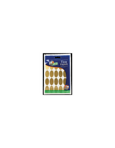 Tico E-GL-3620 etiqueta autoadhesiva Ovalado Oro 200 pieza(s)