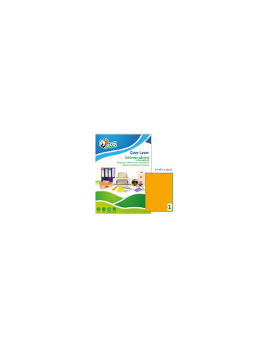 Tico LP4FA-210297 etiqueta autoadhesiva Rectángulo Permanente Naranja 70 pieza(s)