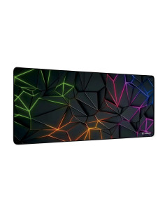 SUBBLIM Neon Obsidian XL Alfombrilla de ratón para juegos Negro, Multicolor