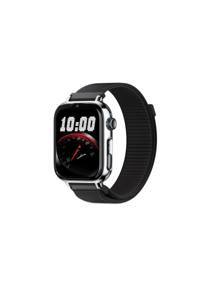 SaveFamily SaveWatch Plus 2 Reloj Inteligente para niños 4G Esfera Plata correa Tela Negra