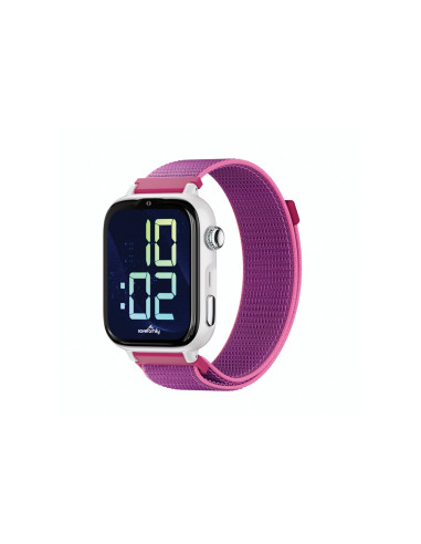 SaveFamily SaveWatch Plus 2 Reloj Inteligente para niños 4G Esfera Blanca correa Tela Frambuesa