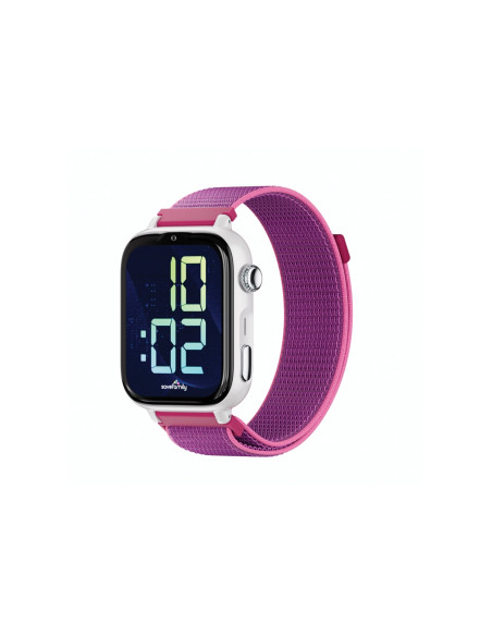 SaveFamily SaveWatch Plus 2 Reloj Inteligente para niños 4G Esfera Blanca correa Tela Frambuesa