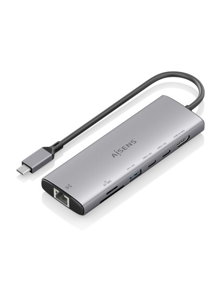 AISENS USB-C Dock 7 en 1, USB-C a 1xHDMI, 1xRJ45, 1xUSB-A 10G,