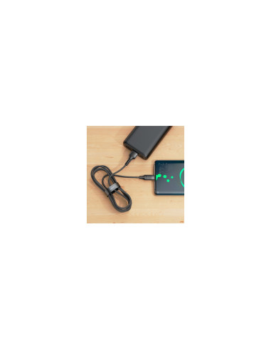 Veger USB 2.0 Conexión USB-A a USB-C Nylon trenzado 1.2m