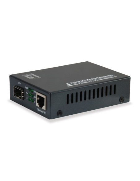 LevelOne GVT-2012 convertidor de medio 1000 Mbit/s Negro