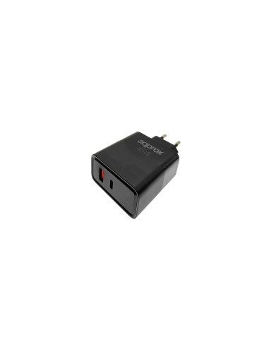 Approx APPUSBWALL45W Cargador 45W QC 1x USB A + 1 x USB C+Cable