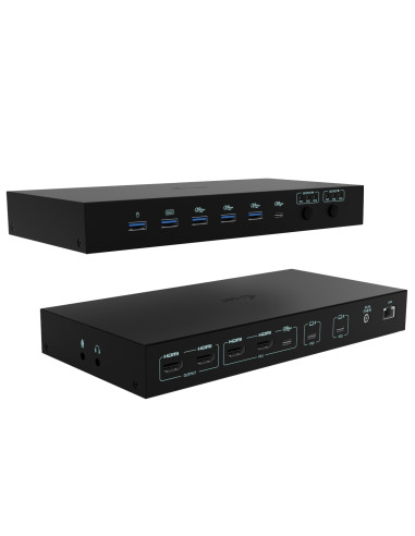 i-tec USB-C KVM Dock PRO for Three Hosts, Dual Video, with 2x Power