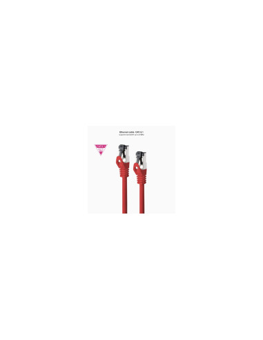 Nanocable Cable de Red Latiguillo Cat.8.1 2GHz LSZH SSTP AWG26, Rojo,