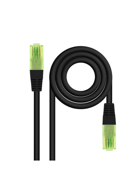Nanocable Cable de Red Latiguillo RJ45 CAT.6 UTP AWG26 CCA, Negro, 7 m