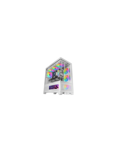 Mars Gaming MCLCDXW carcasa de ordenador Midi Tower Blanco
