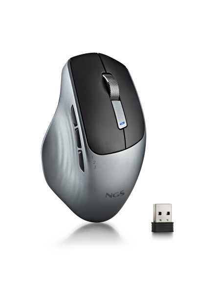 NGS LUSH-RB ratón Oficina mano derecha RF inalámbrico Óptico 1600 DPI