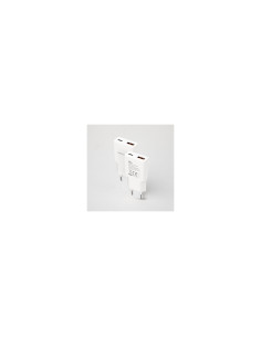 Nanocable Cargador USB-C/PD 20W + USB-A/QC 20W, Blanco 2