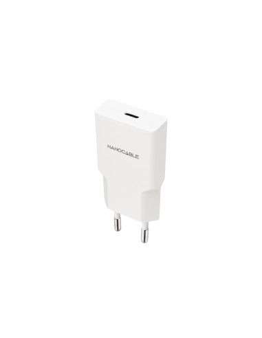 Nanocable Cargador USB-C/PD 25W, Blanco