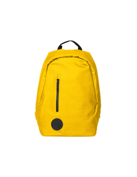 Mochila Antirrobo para portátil y tablet hasta 15 y 16 pulgadas Smile The Rock Impermeable con puerto USB Amarilla