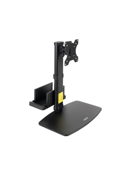 TooQ Soporte de mesa para pantallas 17”-27” con soporte integrado