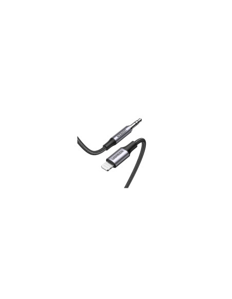 Ugreen 70509 cable de teléfono móvil Plata 1 m 3,5mm Lightning