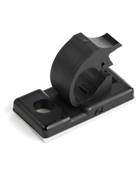 StarTech.com 100 Clips de Gestión de Cableado Adhesivos - Negro -
