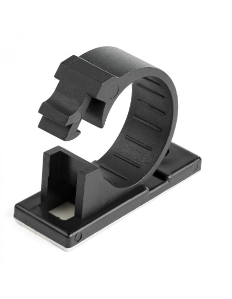 StarTech.com 100 Clips de Gestión de Cableado Adhesivos - Negro -