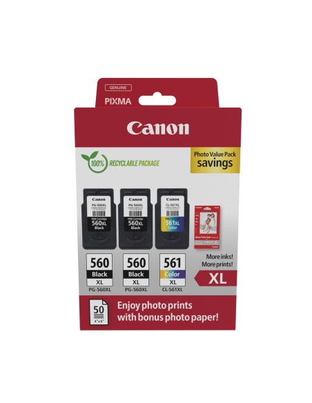 Canon 3712C012 cartucho de tinta 3 pieza(s) Original Alto rendimiento