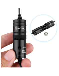 BOYA by-M1 3,5 mm Micrófono lavalier Negro para Smartphone y cámara Canon o Nikon 2