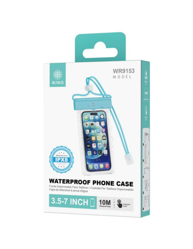 Funda Impermeable para Móvil 3.5" a 7´´ IPX8 Ikrea WR9153 Azul