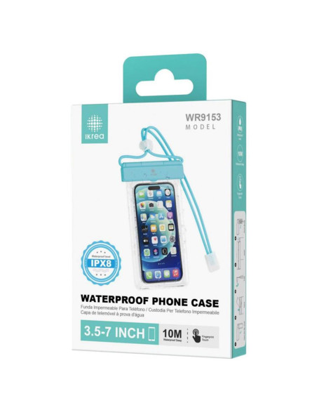 Funda Impermeable para Móvil 3.5" a 7´´ IPX8 Ikrea WR9153 Azul
