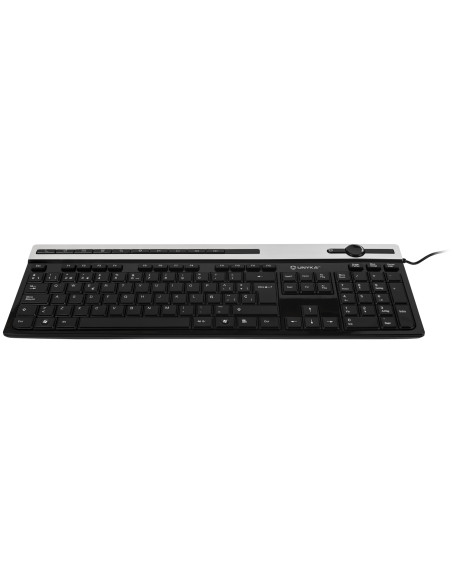 UNYKAch A 2930 teclado Hogar USB QWERTY Negro, Plata