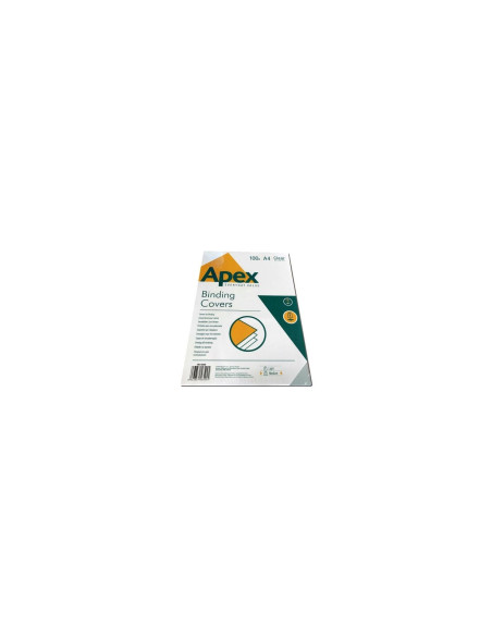 PACK DE 100 PORTADAS DE PVC TRANSPARENTE FELLOWES APEX CRC TAMAÍ‘O A4 180 MICRAS ADECUADA PARA ENCUADERNADORAS WIRE CANUTILLO ES