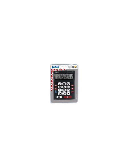 Milan 151712BL calculadora Escritorio Calculadora básica Negro, Rojo, Blanco