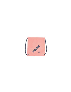 Milan Serie 1918 Bolsa/Mochila de Tiras Grande - Tejido 'ripstop' Ligero y Resistente - Medidas 34x42x0.7cm - Color Rosa