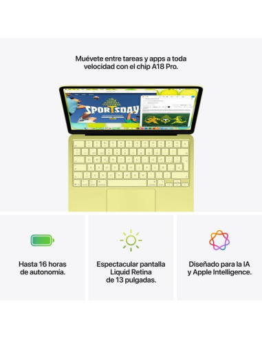 PORTATIL APPLE MACBOOK NEO A18 PRO/6-CORE CPU/8GB/SSD256GB/5-CORE GPU/13 CITRUS