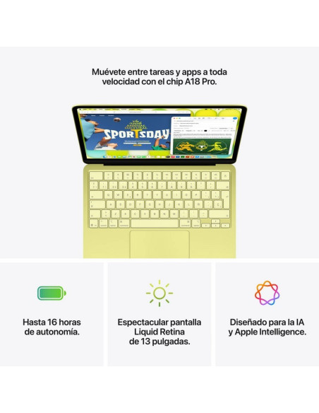 PORTATIL APPLE MACBOOK NEO A18 PRO/6-CORE CPU/8GB/SSD256GB/5-CORE GPU/13 CITRUS