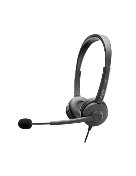 Axtel AXH-FLOWUCDC auricular y casco Auriculares Alámbrico Diadema Oficina/Centro de llamadas USB Type-C / USB Type-A Negro