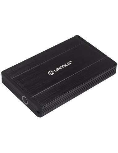 UNYKAch 25201 Caja de disco duro (HDD) Negro 2.5"