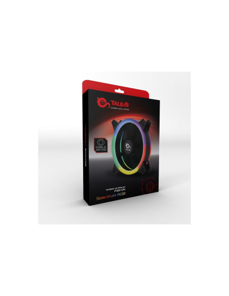 VENTILADOR CAJA TALIUS FAN04 SPECTRUM DOBLE ARO RETAIL 12cm TAL-FAN04SPECRGB