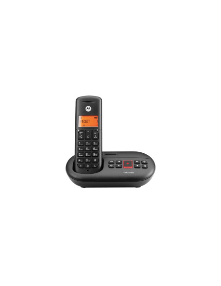 Motorola E211 Teléfono DECT Identificador de llamadas Negro