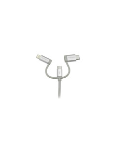 StarTech.com Cable Trenzado de 1m USB a Lightning USB-C y Micro USB - 2