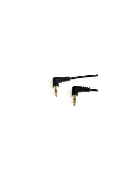 StarTech.com Cable de Audio Estéreo 3,5mm Delgado de Ángulo Recto de