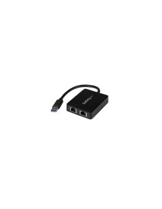 StarTech.com Adaptador Tarjeta de Red NIC Externa USB 3.0 2 Puertos