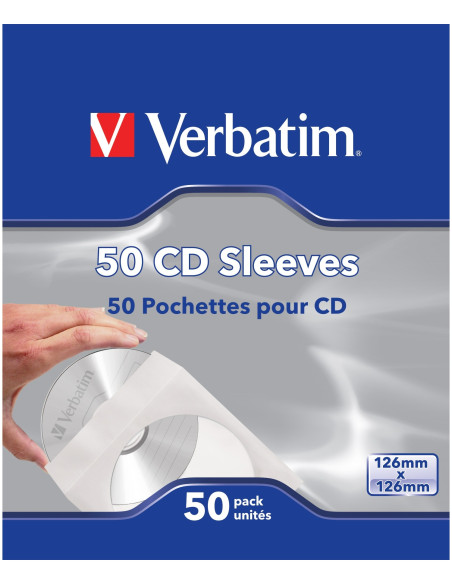Verbatim Fundas de CD, paq 50
