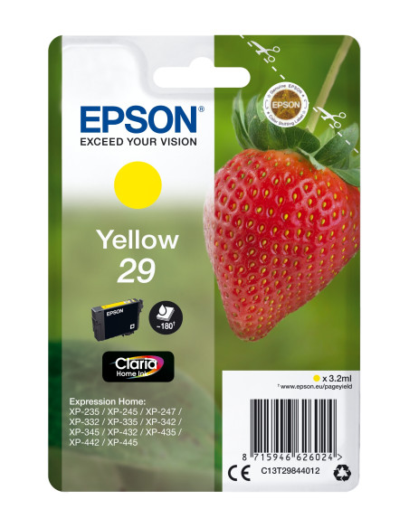 Epson Strawberry Singlepack Yellow 29 Claria Home Ink